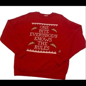 Barstool one bite everyone knows the rules sweatshirt